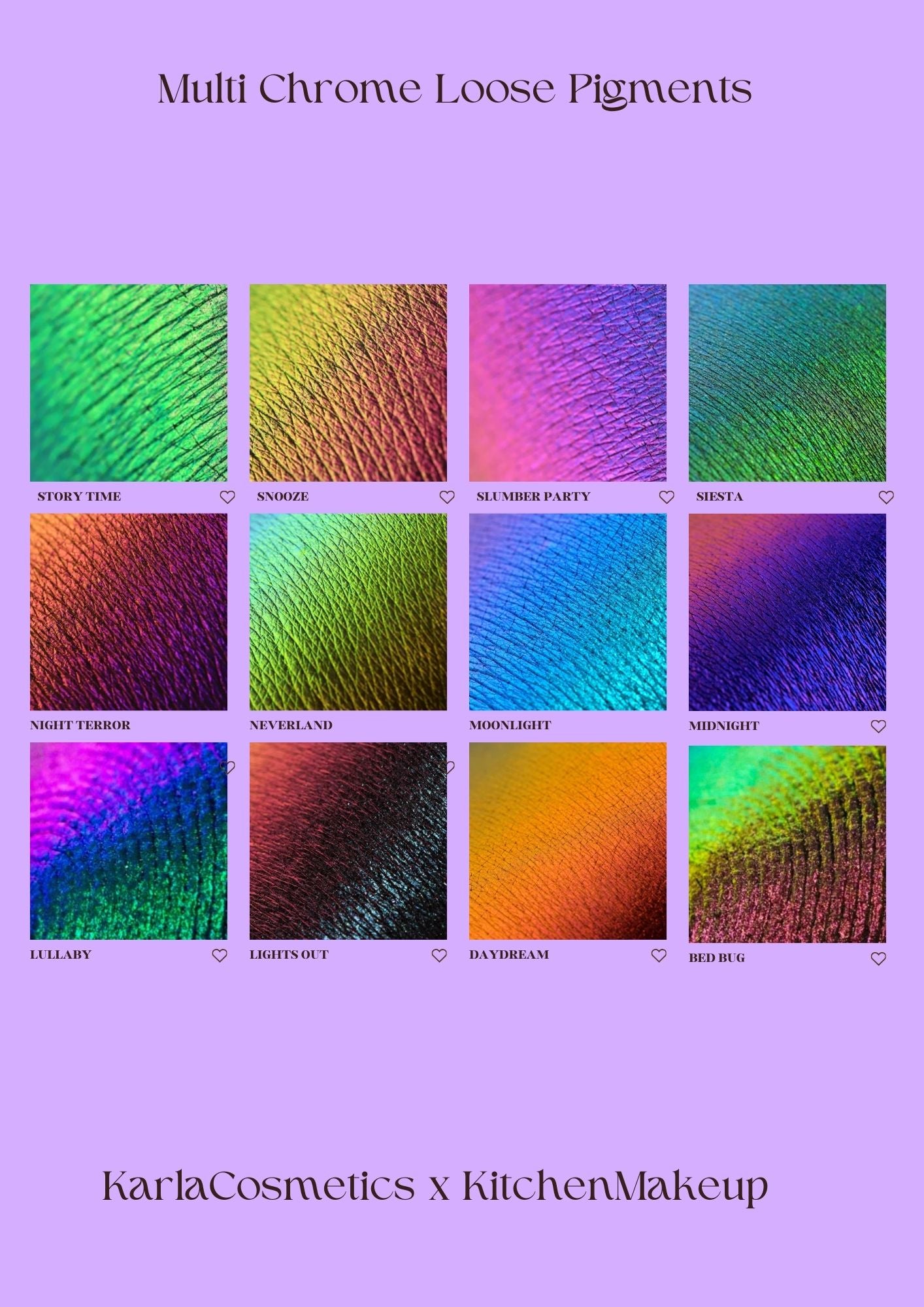 Pigmentos sueltos Multi Chrome - Karla Cosmetics