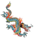 Blue Oriental Dragon Tattoo