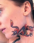 Blue Oriental Dragon Tattoo