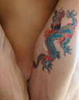 Blue Oriental Dragon Tattoo