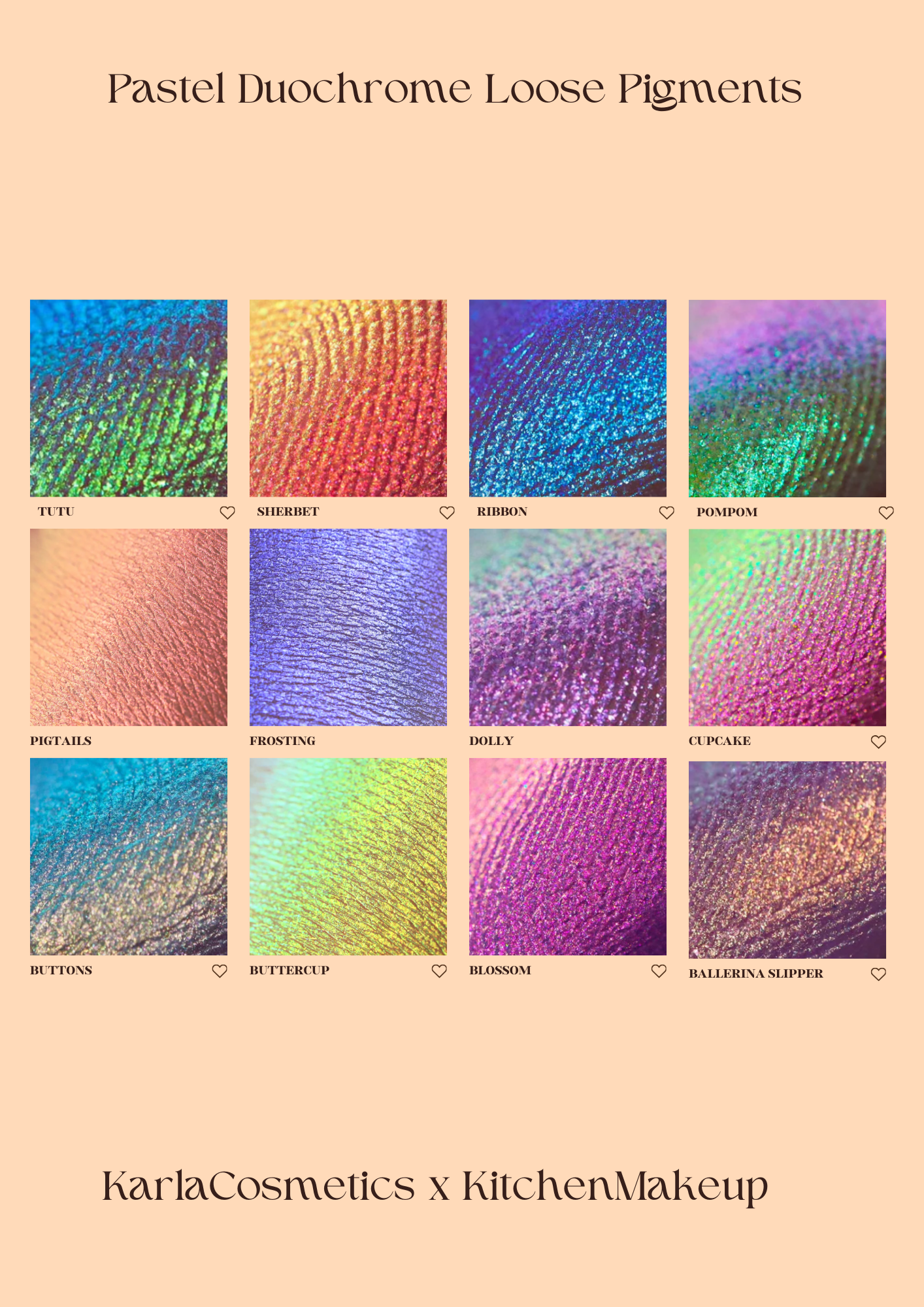 Pastel Duochrome Loose Pigments - Karla Cosmetics