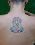 Ganesha Green Tattoo