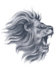 Realistic Roaring Lion Tattoo