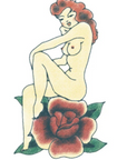 Red Pin-Up Girl Tattoo