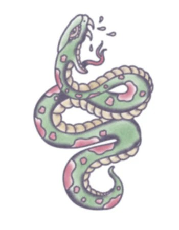 Traditional Green Snake Tattoo – Kitchen Makeup